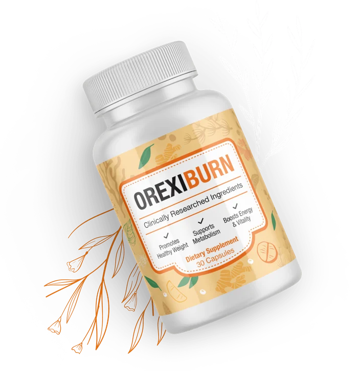 OrexiBurn dietary supplement bottle, 30 capsules